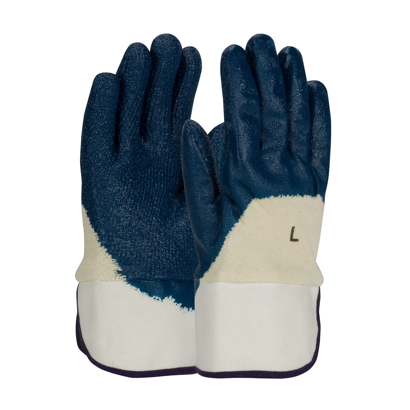 Terry Lined Nitrile Dipped Gloves Terry Cloth Palm Coated